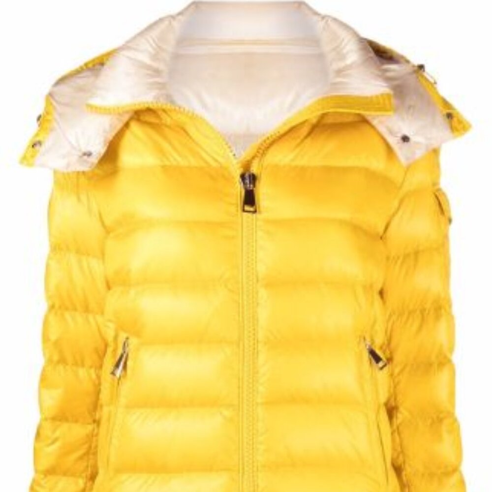 Yellow Moncler Dalles Down Puffer Ski Jacket